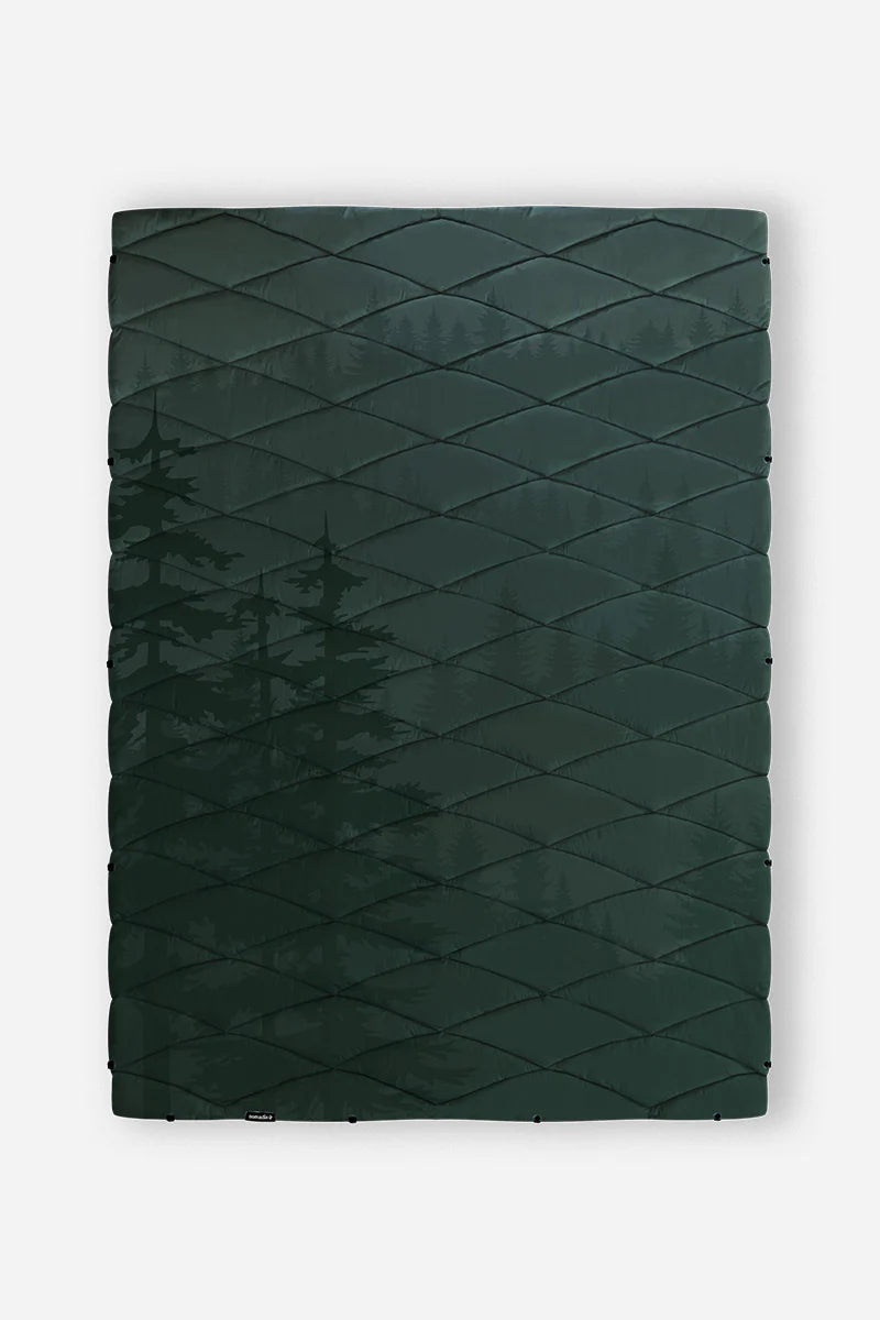 Forest Puffer Blanket  Black Camping Comforter & Sleeping Bag – Nomadix