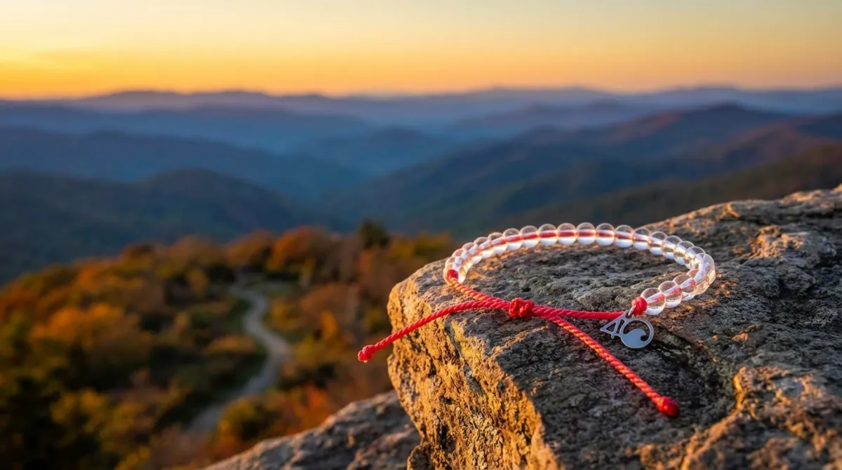 4Ocean Pink Flamingo bracelet in an outdoor setting
